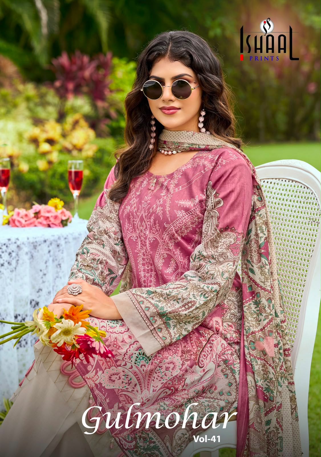 Gulmohar Vol 41 Ishaal Prints Lawn Karachi Salwar Suits Wholesale Rate