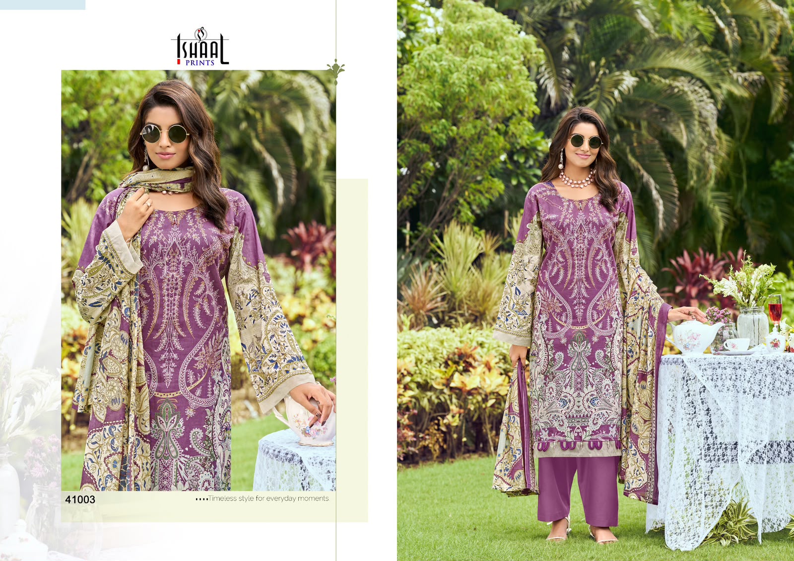 Gulmohar Vol 41 Ishaal Prints Lawn Karachi Salwar Suits Wholesale Rate