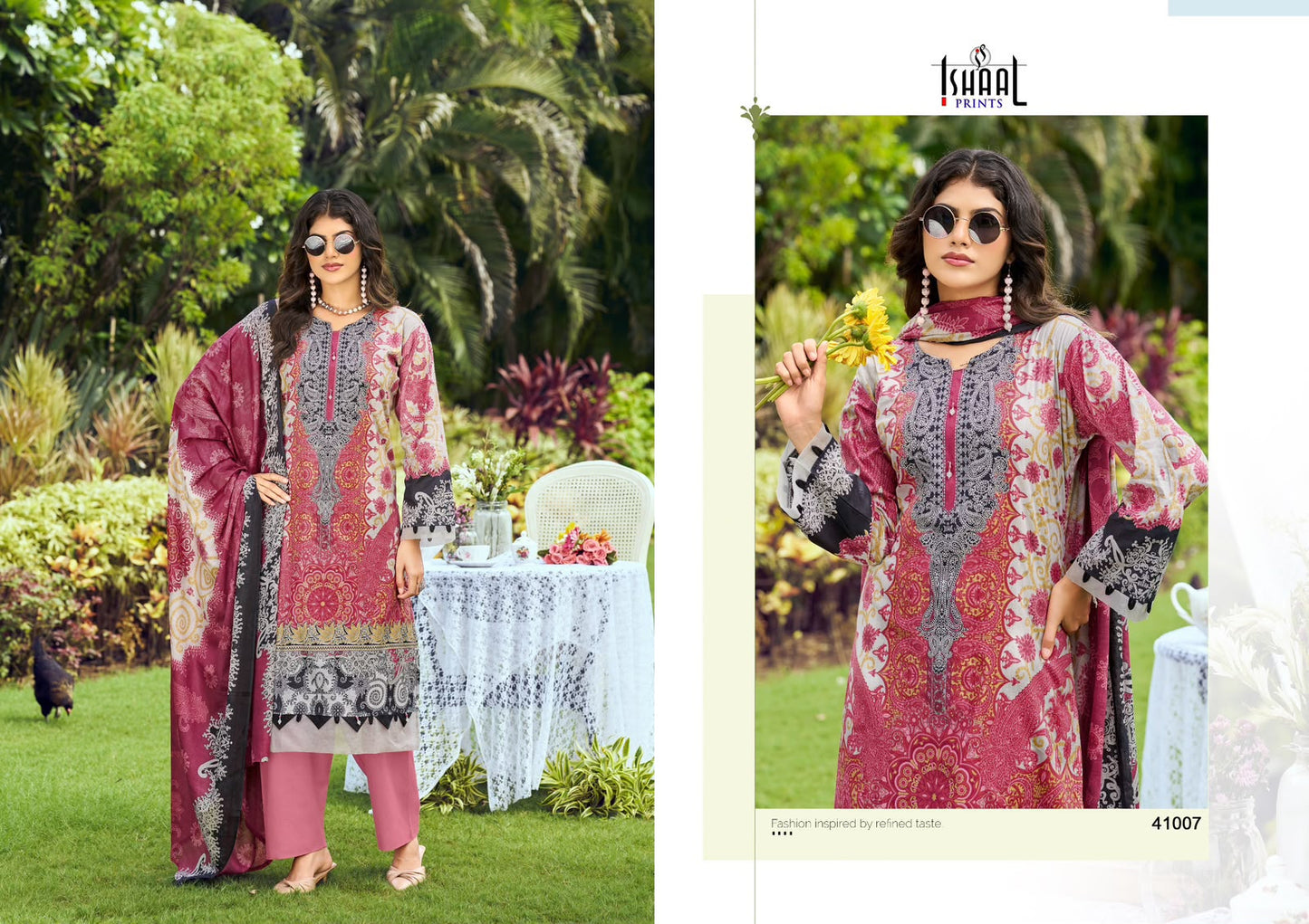 Gulmohar Vol 41 Ishaal Prints Lawn Karachi Salwar Suits Wholesale Rate