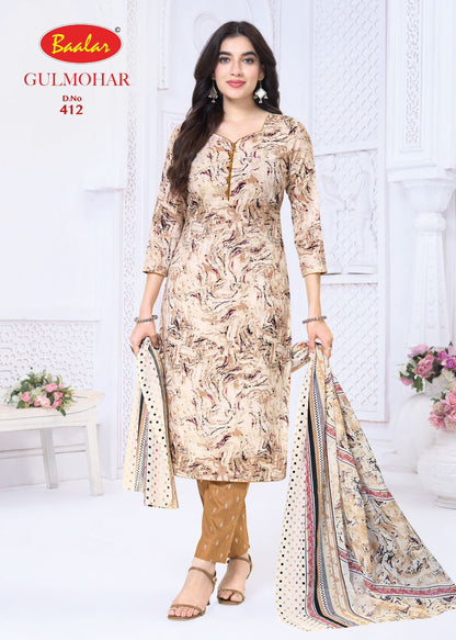 Gulmohar Vol 4 Baalar Lawn Cotton Pant Style Suits Wholesaler Gujarat