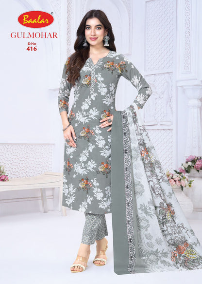 Gulmohar Vol 4 Baalar Lawn Cotton Pant Style Suits Wholesaler Gujarat