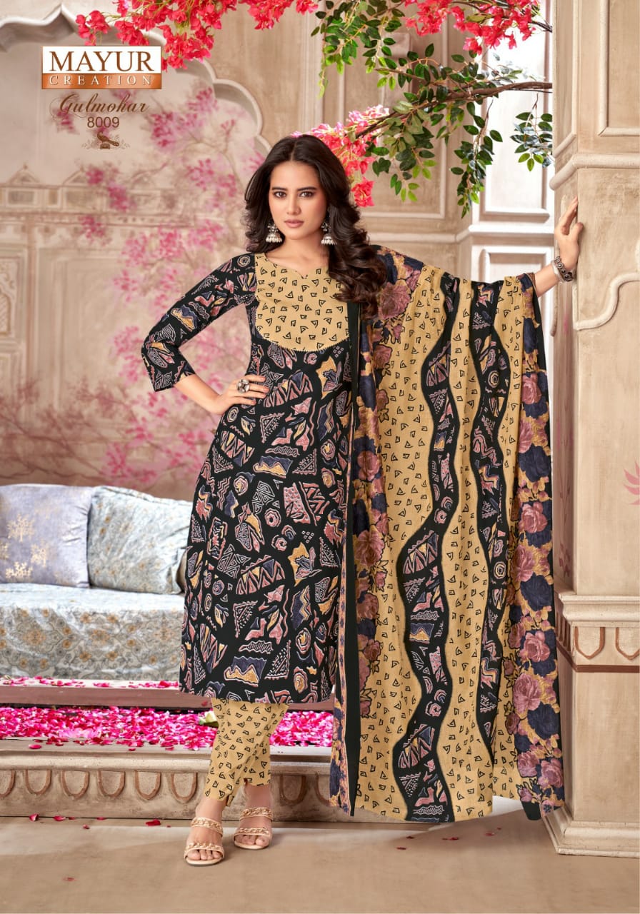 Gulmohar Vol 8 Mayur Creation Pure Cotton Cotton Dress Material Exporter