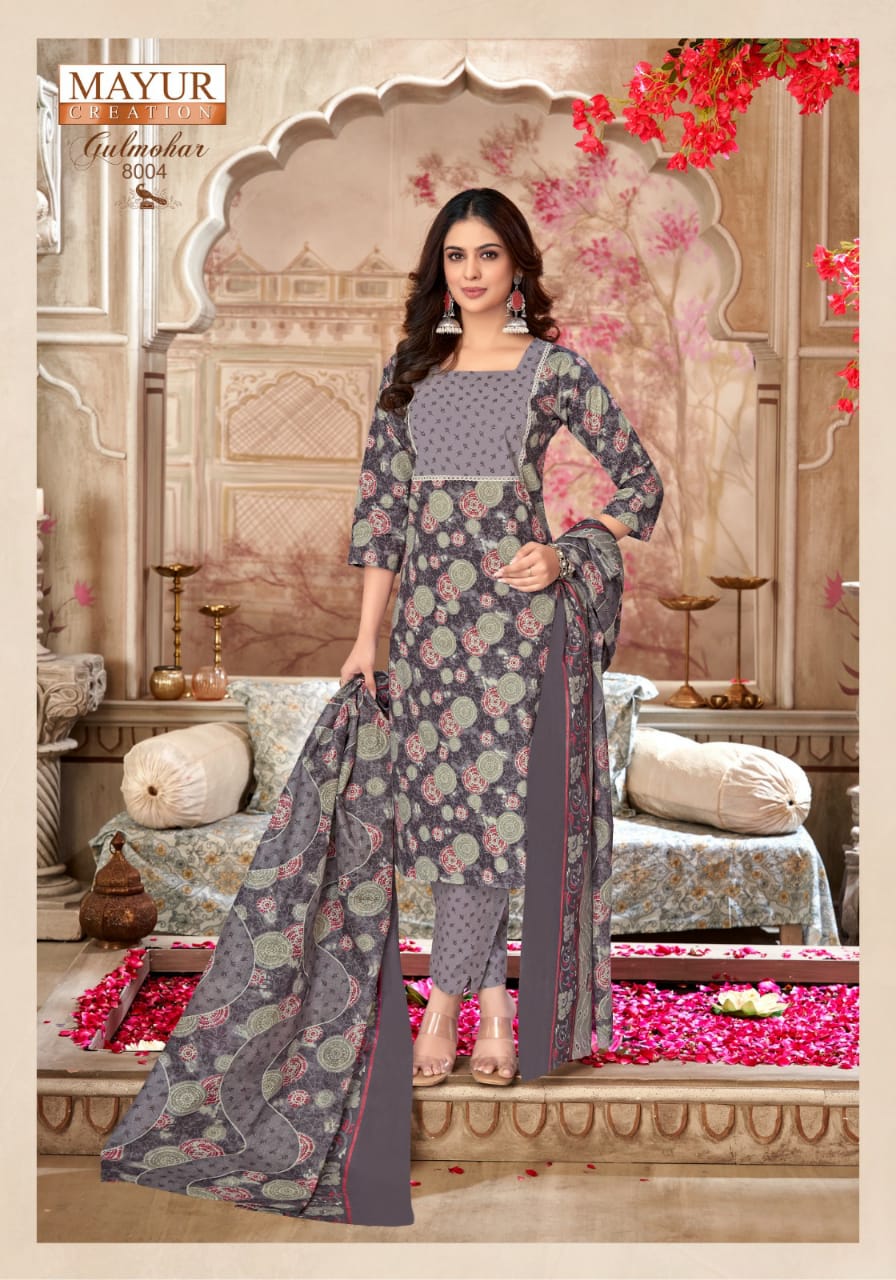 Gulmohar Vol Mayur Creation Pure Cotton Cotton Dress Material