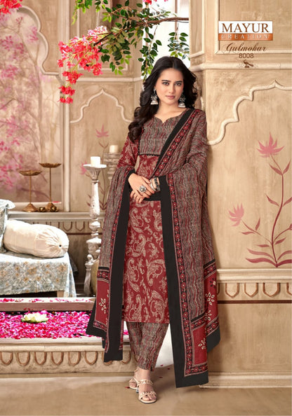 Gulmohar Vol 8 Mayur Creation Pure Cotton Cotton Dress Material Exporter