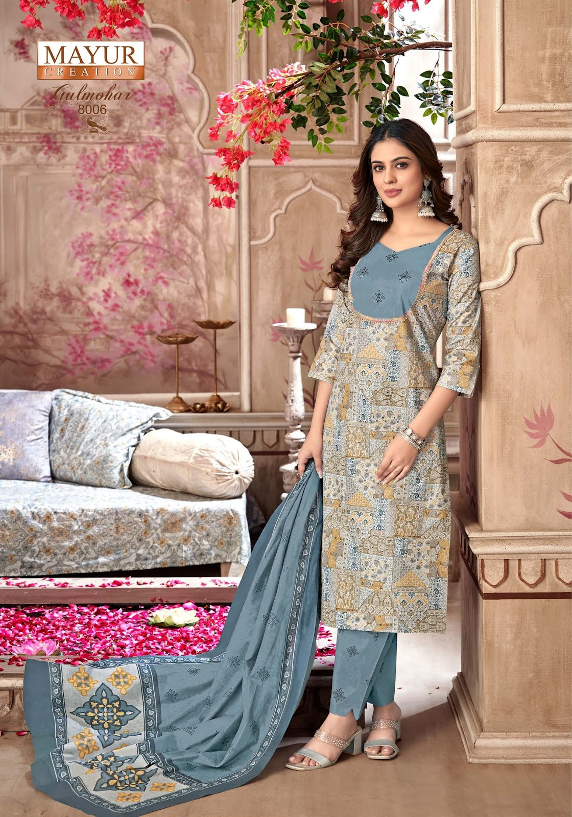 Gulmohar Vol 8 Mayur Creation Readymade Cotton Pant Suits Manufacturer India