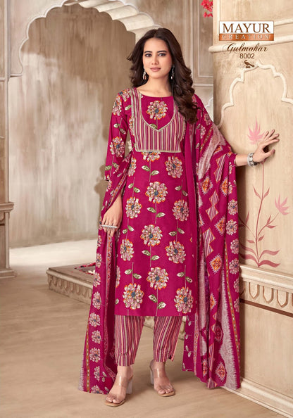 Gulmohar Vol 8 Mayur Creation Readymade Cotton Pant Suits Manufacturer India