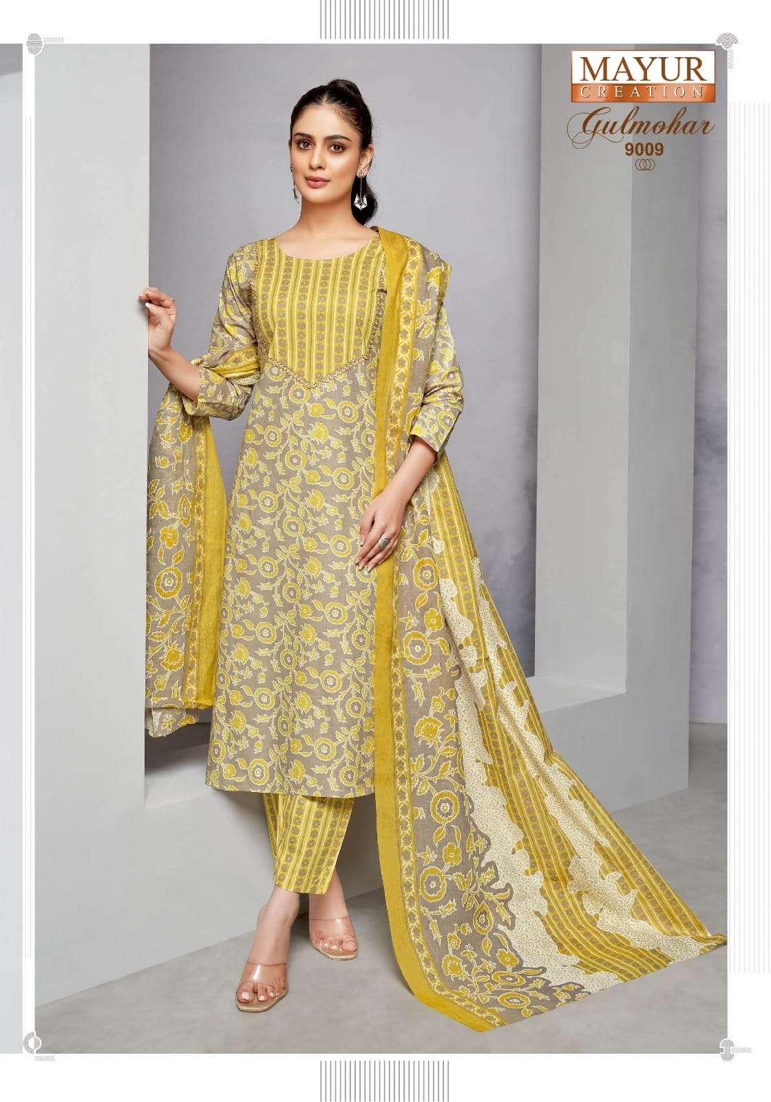 Gulmohar Vol 9 Mayur Creation Cotton Dress Material Manufacturer Ahmedabad