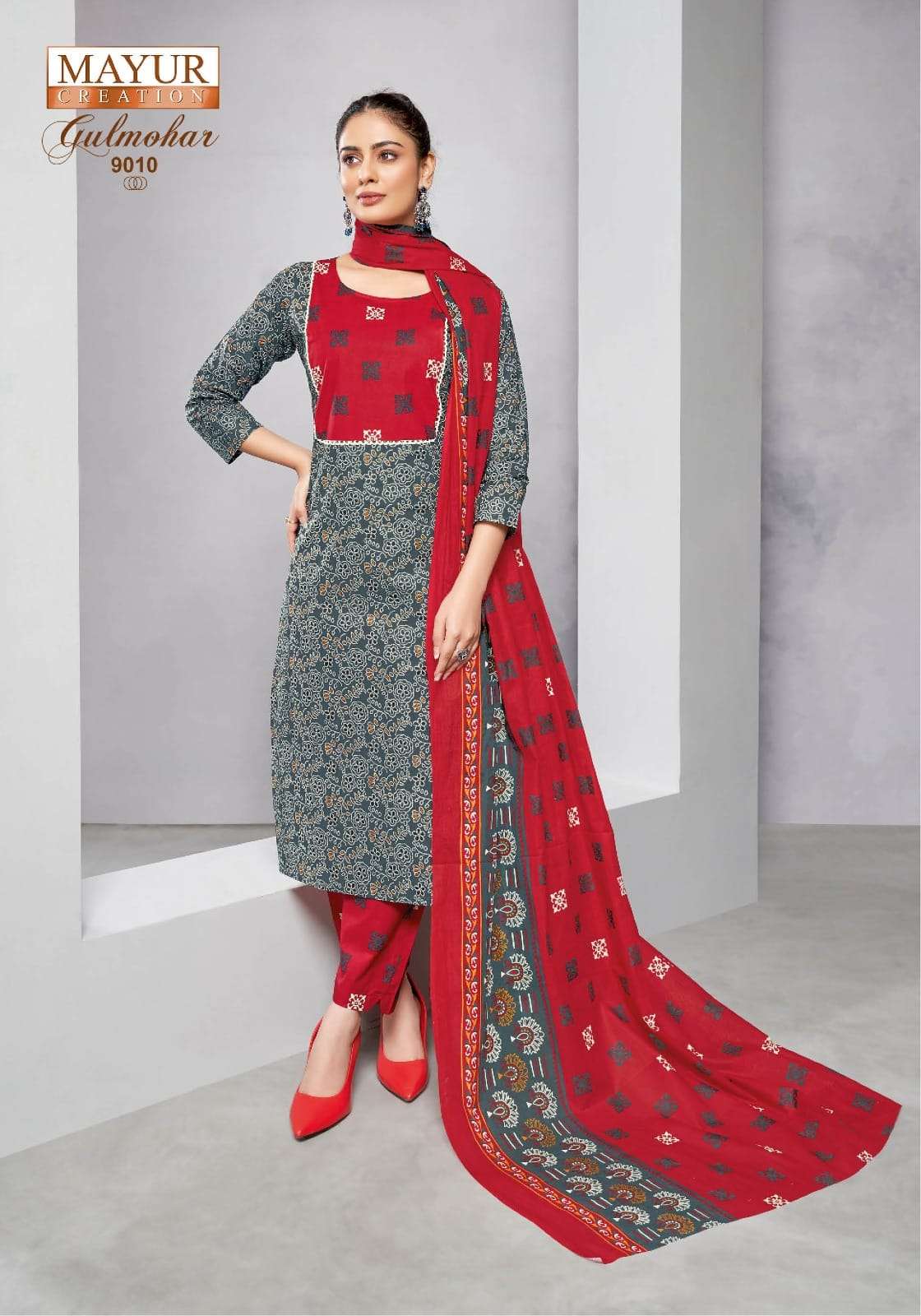 Gulmohar Vol 9 Mayur Creation Cotton Dress Material Manufacturer Ahmedabad