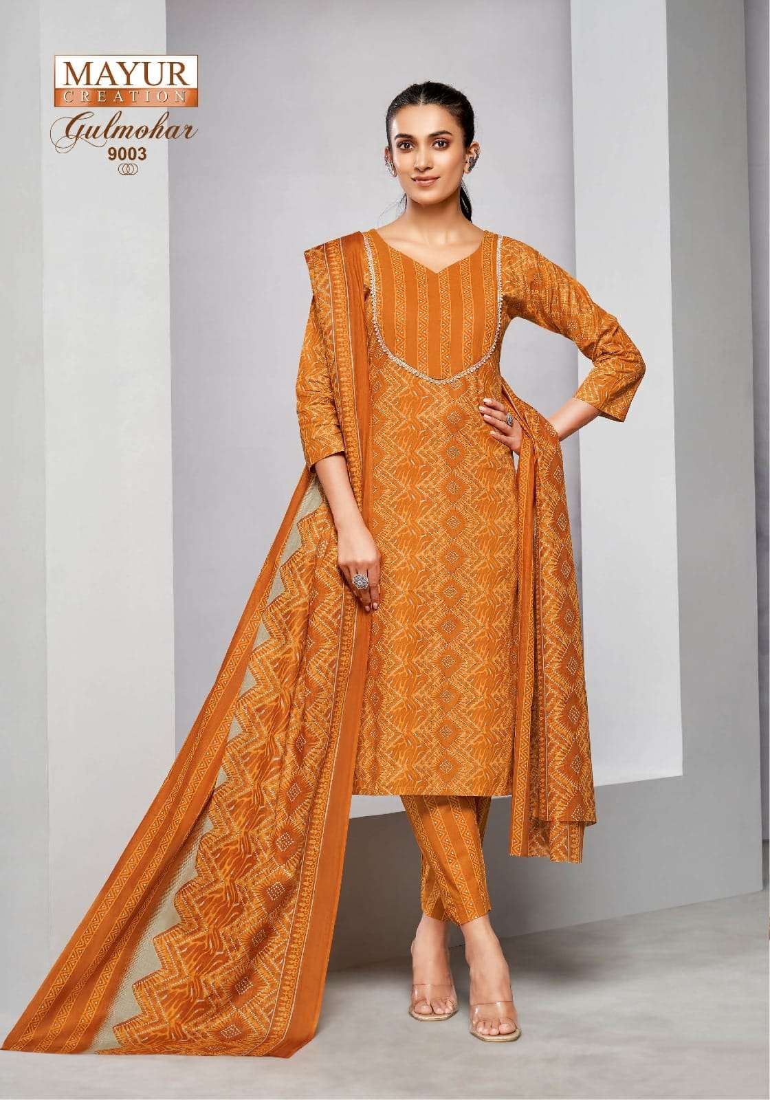 Gulmohar Vol 9 Mayur Creation Cotton Dress Material Manufacturer Ahmedabad