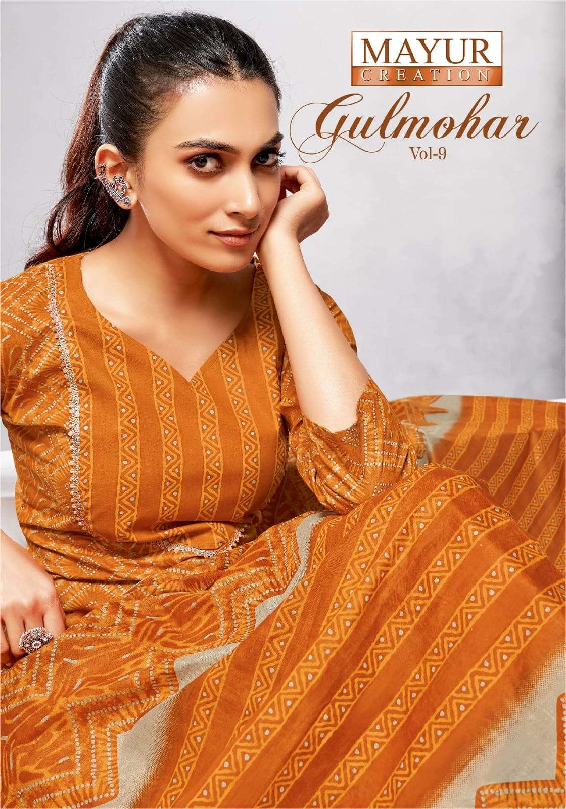 Gulmohar Vol 9 Mayur Creation Cotton Dress Material Manufacturer Ahmedabad