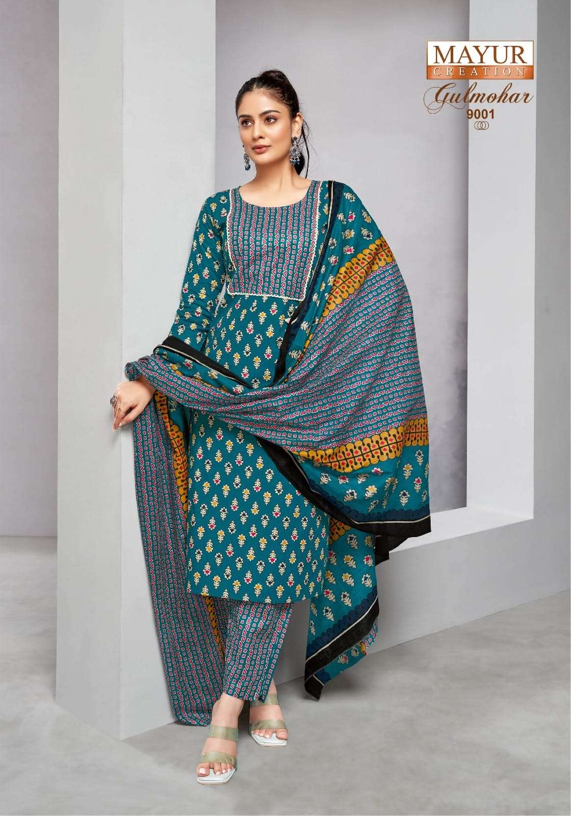 Gulmohar Vol 9 Mayur Creation Cotton Dress Material Manufacturer Ahmedabad