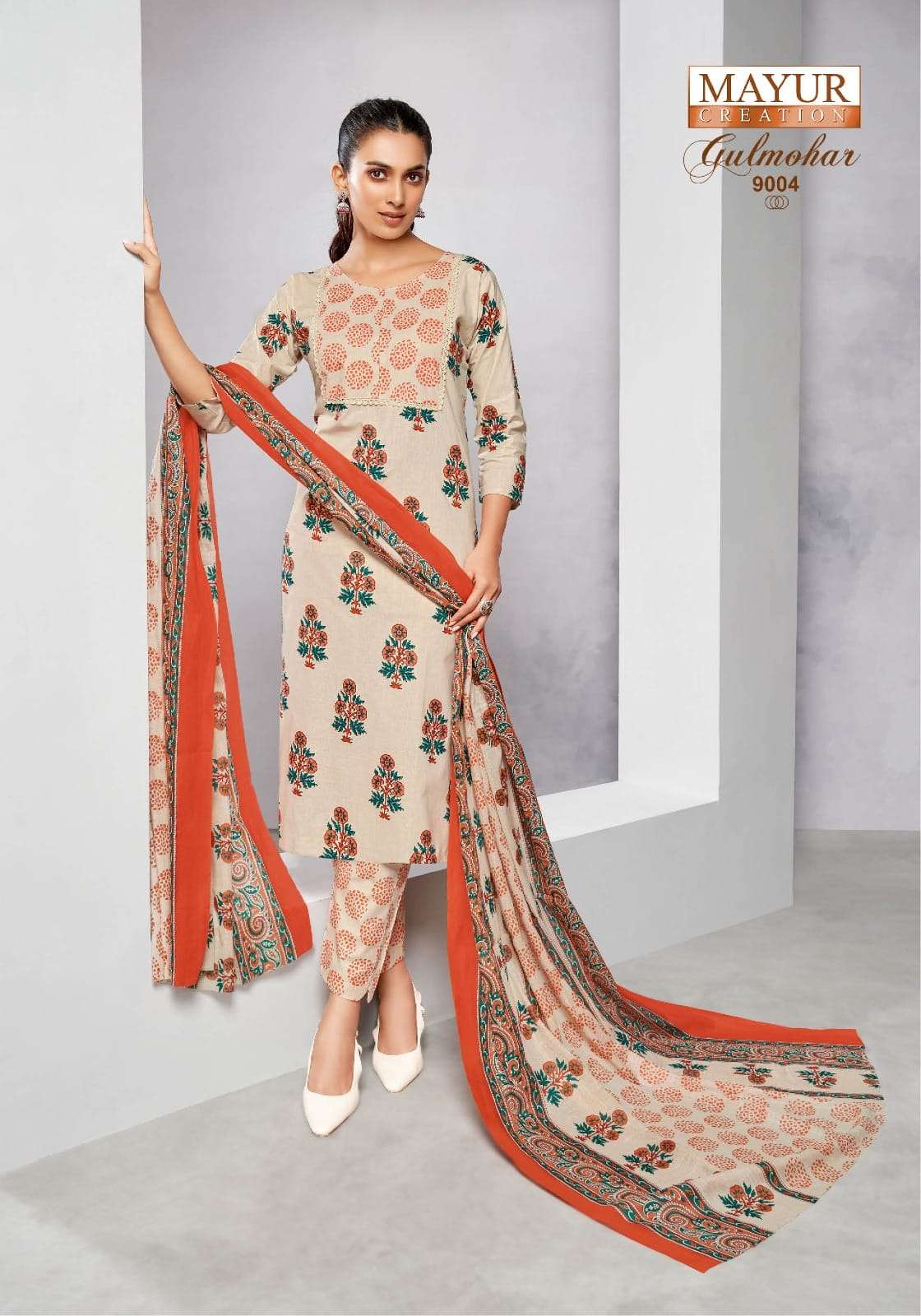 Gulmohar Vol 9 Mayur Creation Cotton Dress Material Manufacturer Ahmedabad