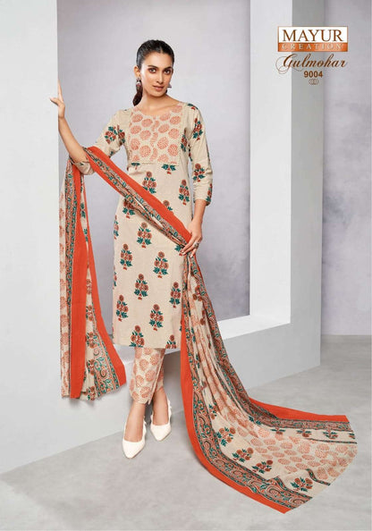 Gulmohar Vol 9 Mayur Creation Cotton Dress Material Manufacturer Ahmedabad