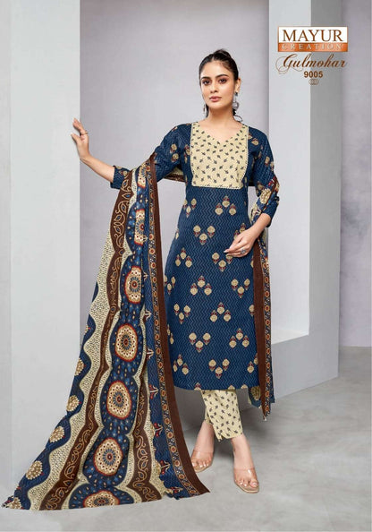 Gulmohar Vol 9 Mayur Creation Cotton Dress Material Manufacturer Ahmedabad