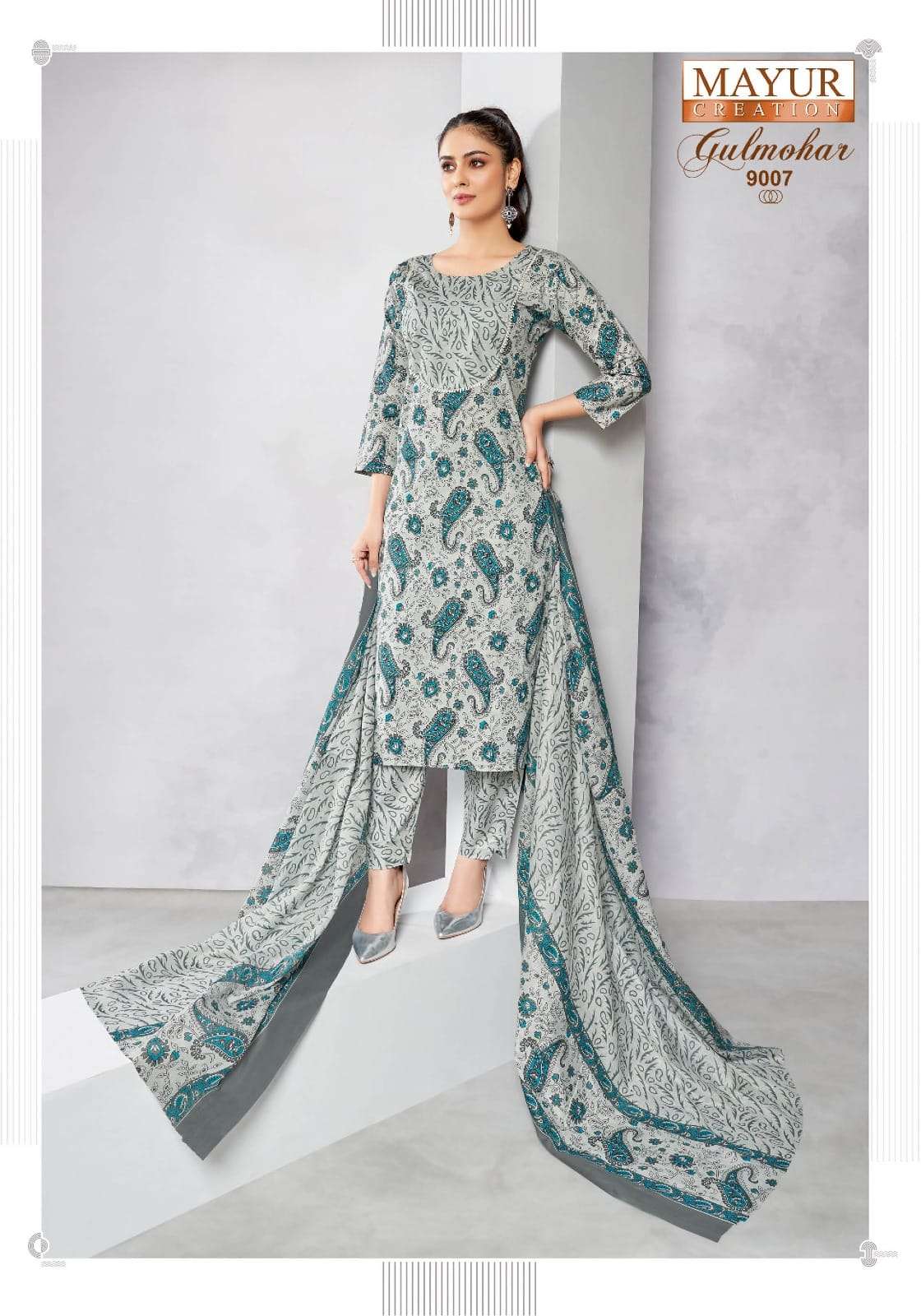 Gulmohar Vol 9 Mayur Creation Cotton Dress Material Manufacturer Ahmedabad