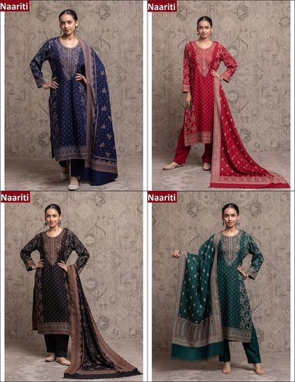 Gulnaar 654 Naariti Woven Pashmina Suits Manufacturer India