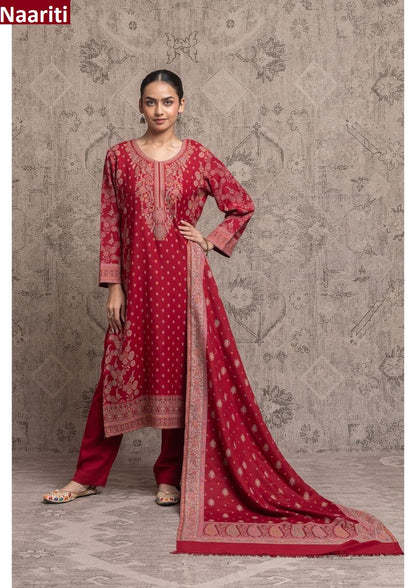 Gulnaar 654 Naariti Woven Pashmina Suits Manufacturer India