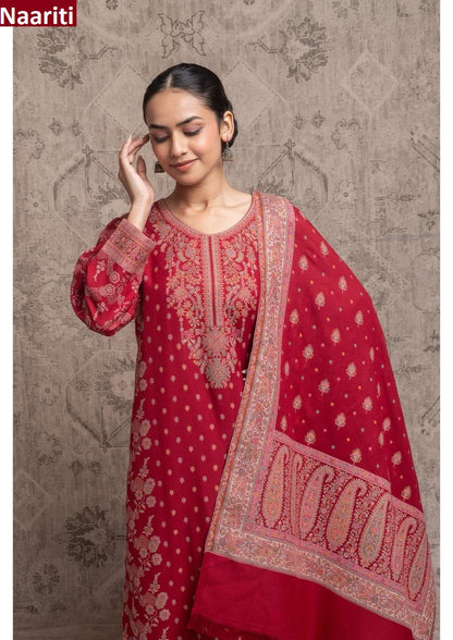 Gulnaar 654 Naariti Woven Pashmina Suits Manufacturer India