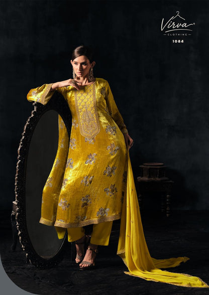 Gulnaar Virva Viscose Velvet Suits Exporter India