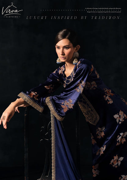 Gulnaar Virva Viscose Velvet Suits Exporter India