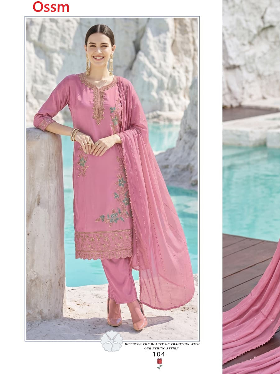 Gulnaaz 2026 Ossm Viscose Readymade Pant Style Suits Wholesaler Ahmedabad
