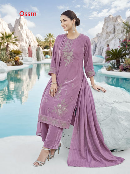 Gulnaaz 2026 Ossm Viscose Readymade Pant Style Suits Wholesaler Ahmedabad