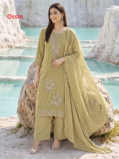 Gulnaaz 2026 Ossm Viscose Readymade Pant Style Suits Wholesaler Ahmedabad
