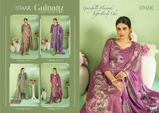 Gulnaaz 7037 Glossy Simar Viscose Pashmina Suits Wholesaler Gujarat
