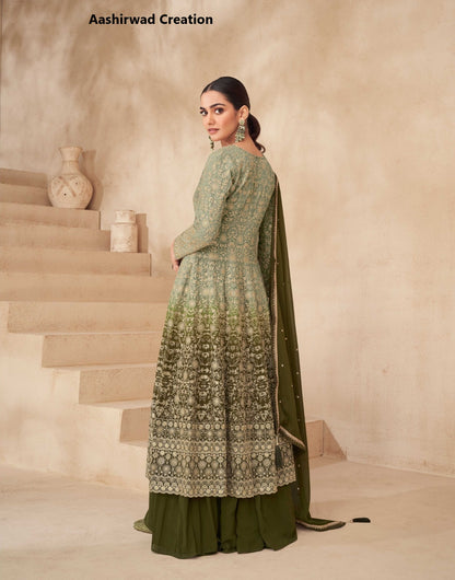 Gulnaaz Aashirwad Creation Georgette Readymade Skirt Style Suits Exporter