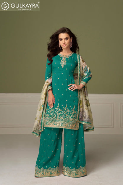 Gulnaaz Gulkayra Designer Simar Readymade Plazzo Style Suits Manufacturer Ahmedabad