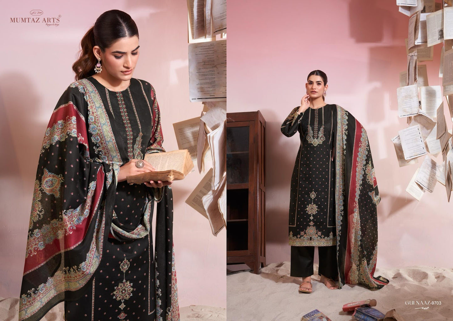 Gulnaaz Mumtaz Arts Viscose Cotton Karachi Salwar Suits Wholesaler India
