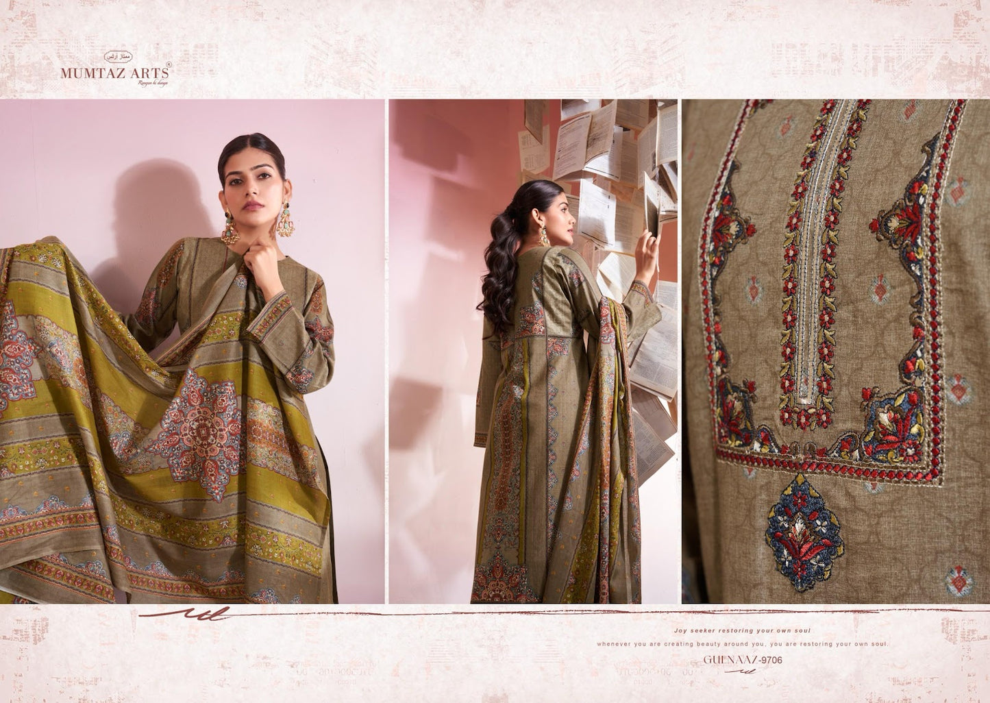 Gulnaaz Mumtaz Arts Viscose Cotton Karachi Salwar Suits Wholesaler India
