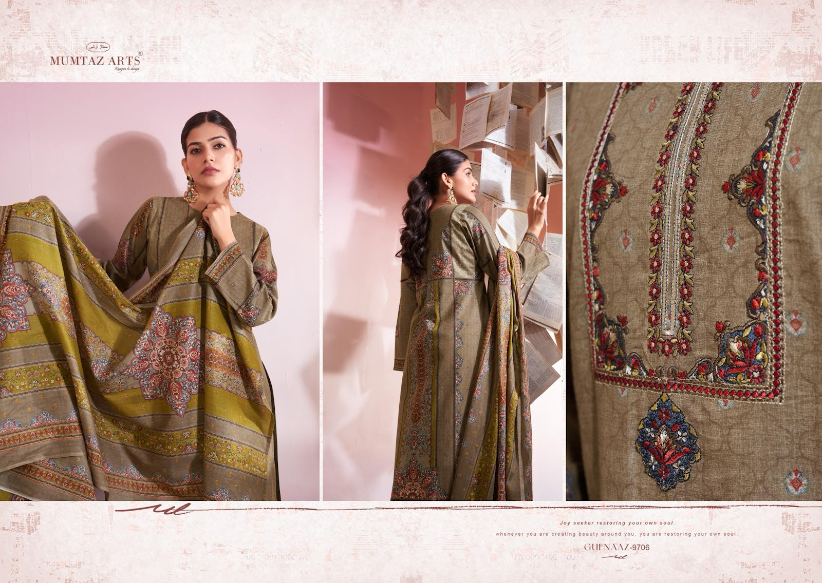 Gulnaaz Mumtaz Arts Viscose Cotton Karachi Salwar Suits Wholesaler India