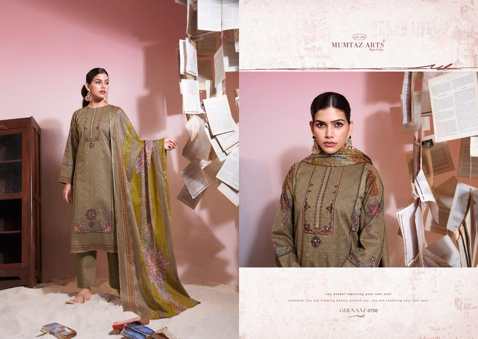 Gulnaaz Mumtaz Arts Viscose Cotton Karachi Salwar Suits Wholesaler India