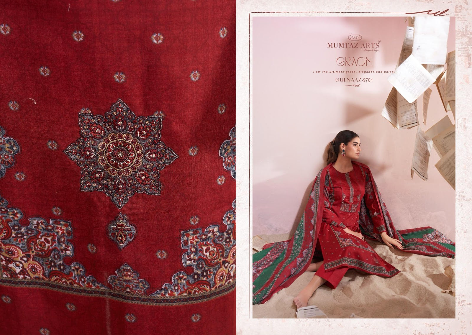 Gulnaaz Mumtaz Arts Viscose Cotton Karachi Salwar Suits Wholesaler India