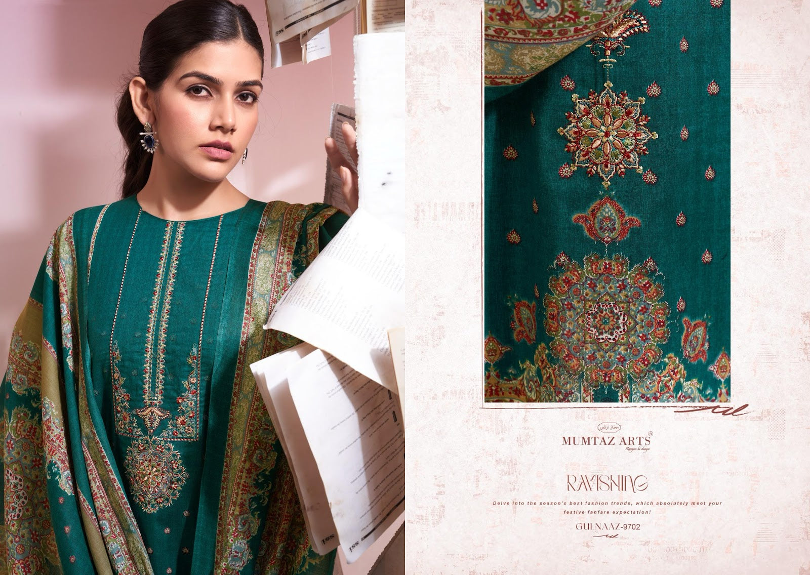 Gulnaaz Mumtaz Arts Viscose Cotton Karachi Salwar Suits Wholesaler India