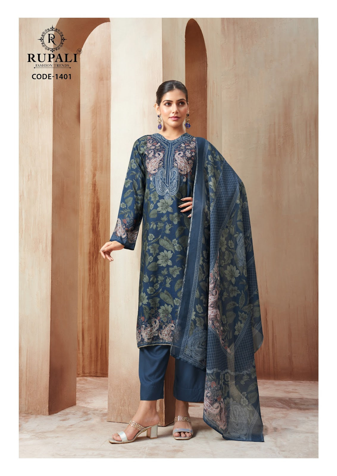 Gulnaaz Rupali Muslin Pant Style Suits Supplier India