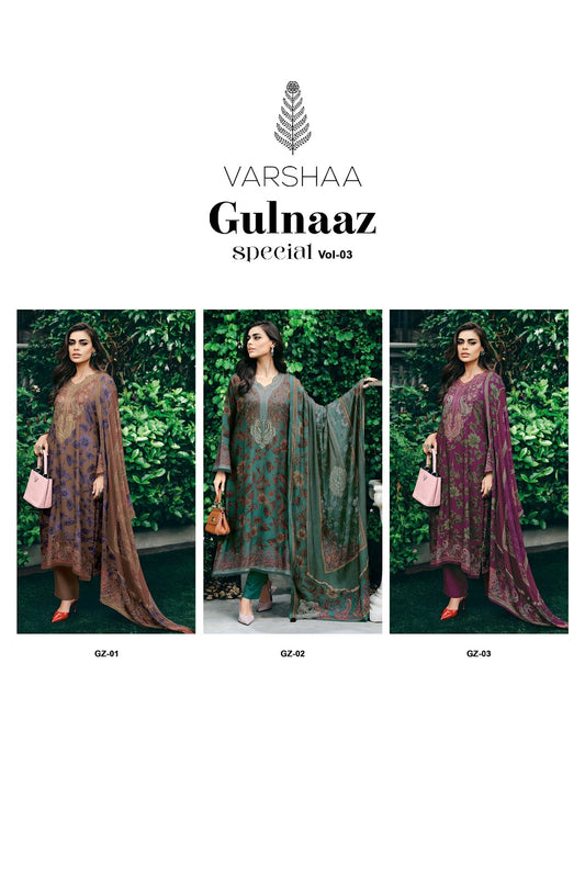 Gulnaaz Special Vol 3 Varshaa Pashmina Suits Manufacturer Ahmedabad
