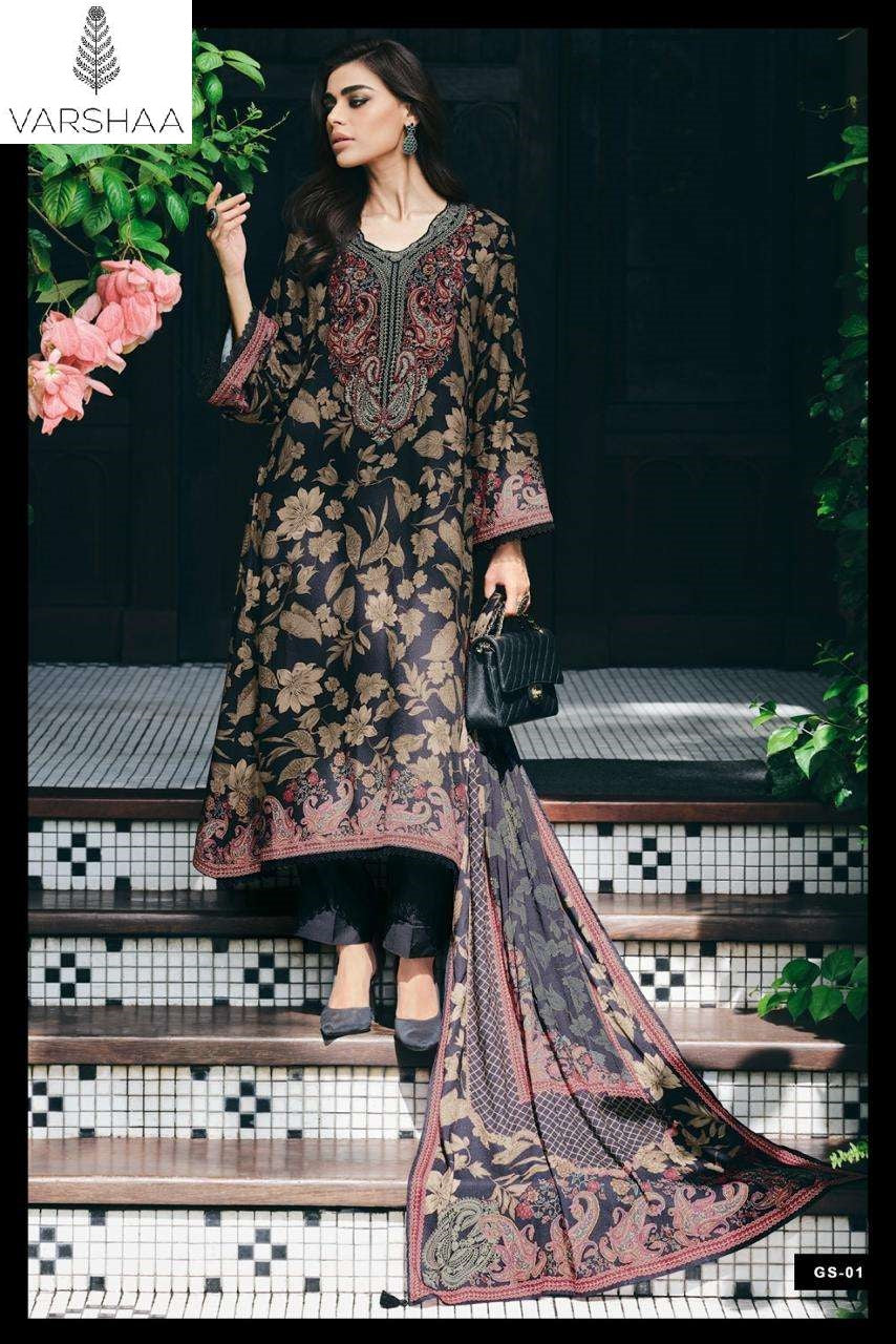 Gulnaaz Special Vol 5 Varshaa Viscose Muslin Pakistani Salwar Suits Manufacturer Ahmedabad