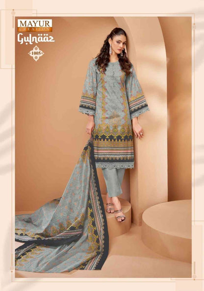 Gulnaaz Vol 1 Mayur Creation Cambric Karachi Readymade Suits Wholesaler
