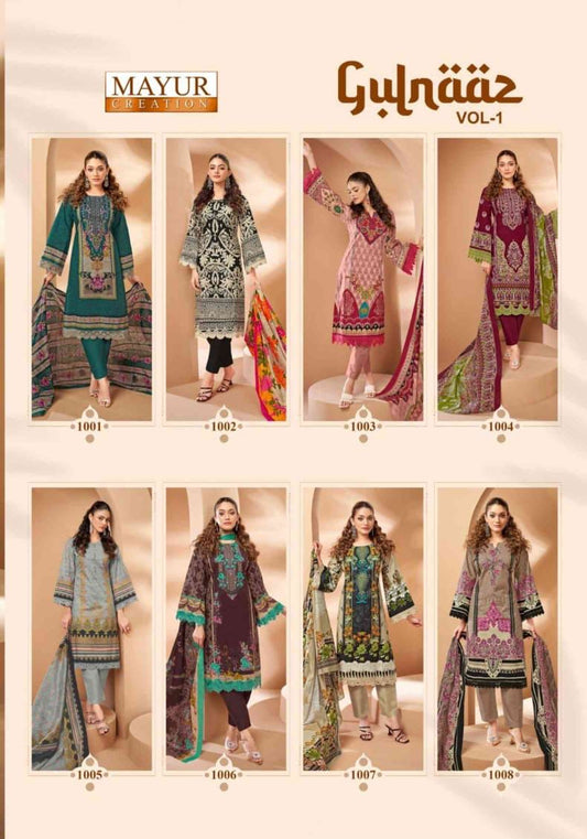 Gulnaaz Vol 1 Mayur Creation Cambric Karachi Salwar Suits Exporter India