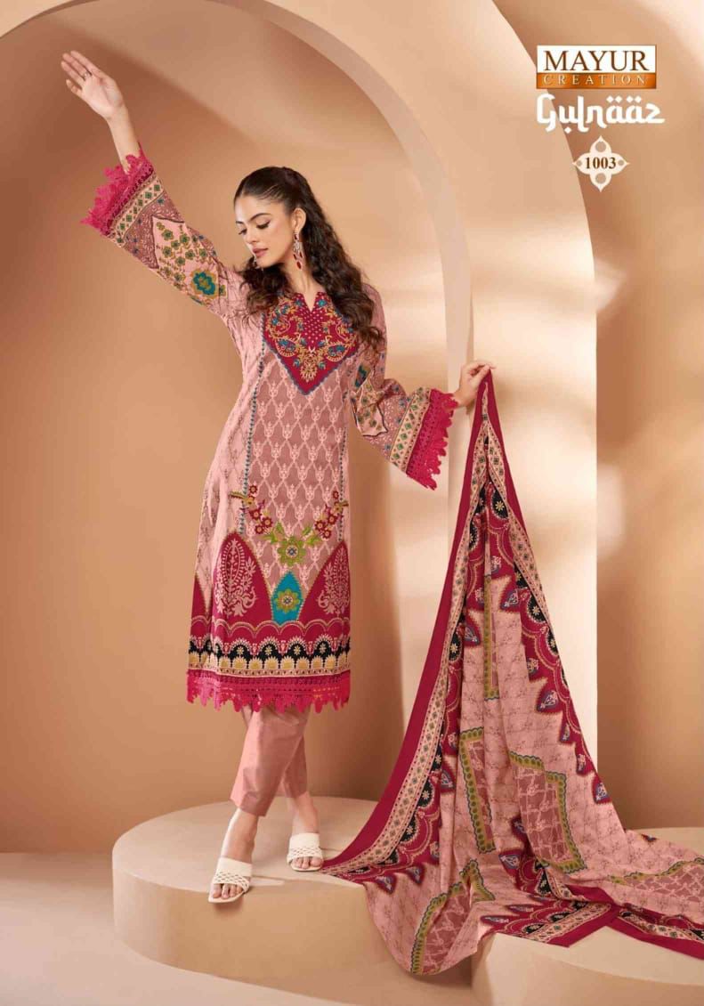 Gulnaaz Vol 1 Mayur Creation Cambric Karachi Salwar Suits Exporter India