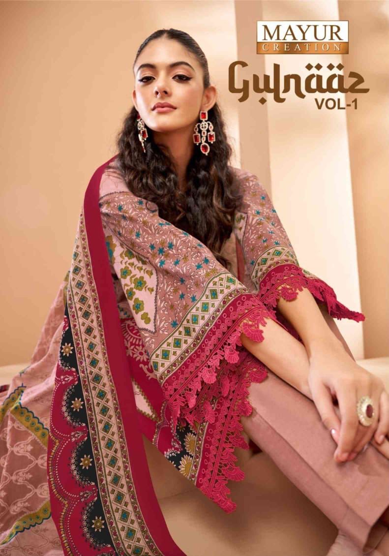 Gulnaaz Vol 1 Mayur Creation Cambric Karachi Salwar Suits Exporter India