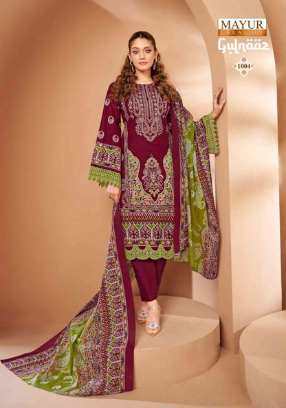 Gulnaaz Vol 1 Mayur Creation Cambric Karachi Salwar Suits Exporter India