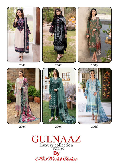 Gulnaaz Vol 2 Luxury Collection Miss World Choice Cotton Karachi Salwar Suits Exporter