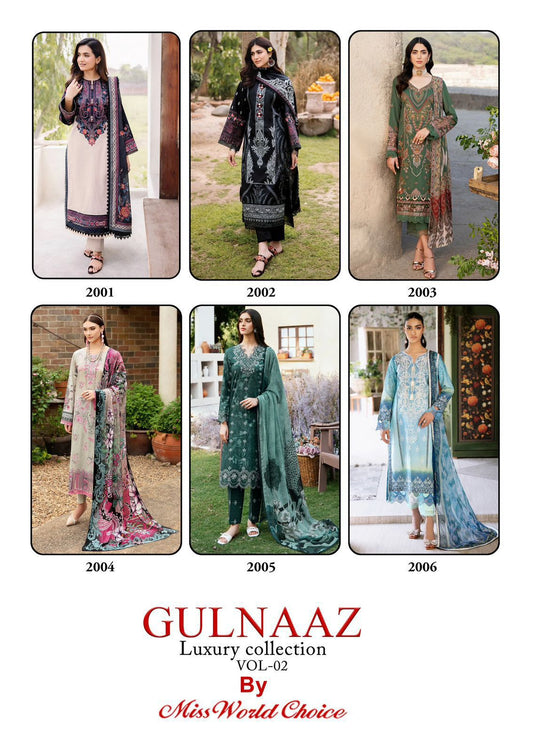 Gulnaaz Vol 2 Luxury Collection Miss World Choice Cotton Karachi Salwar Suits Exporter