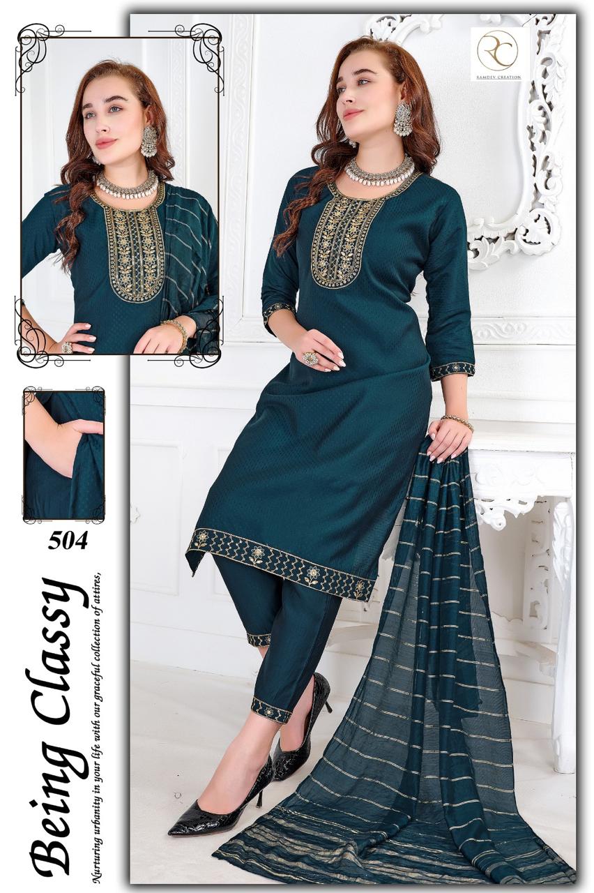 Gulnaaz Vol 2 Ramdev Creation Roman Readymade Pant Style Suits Wholesaler Gujarat