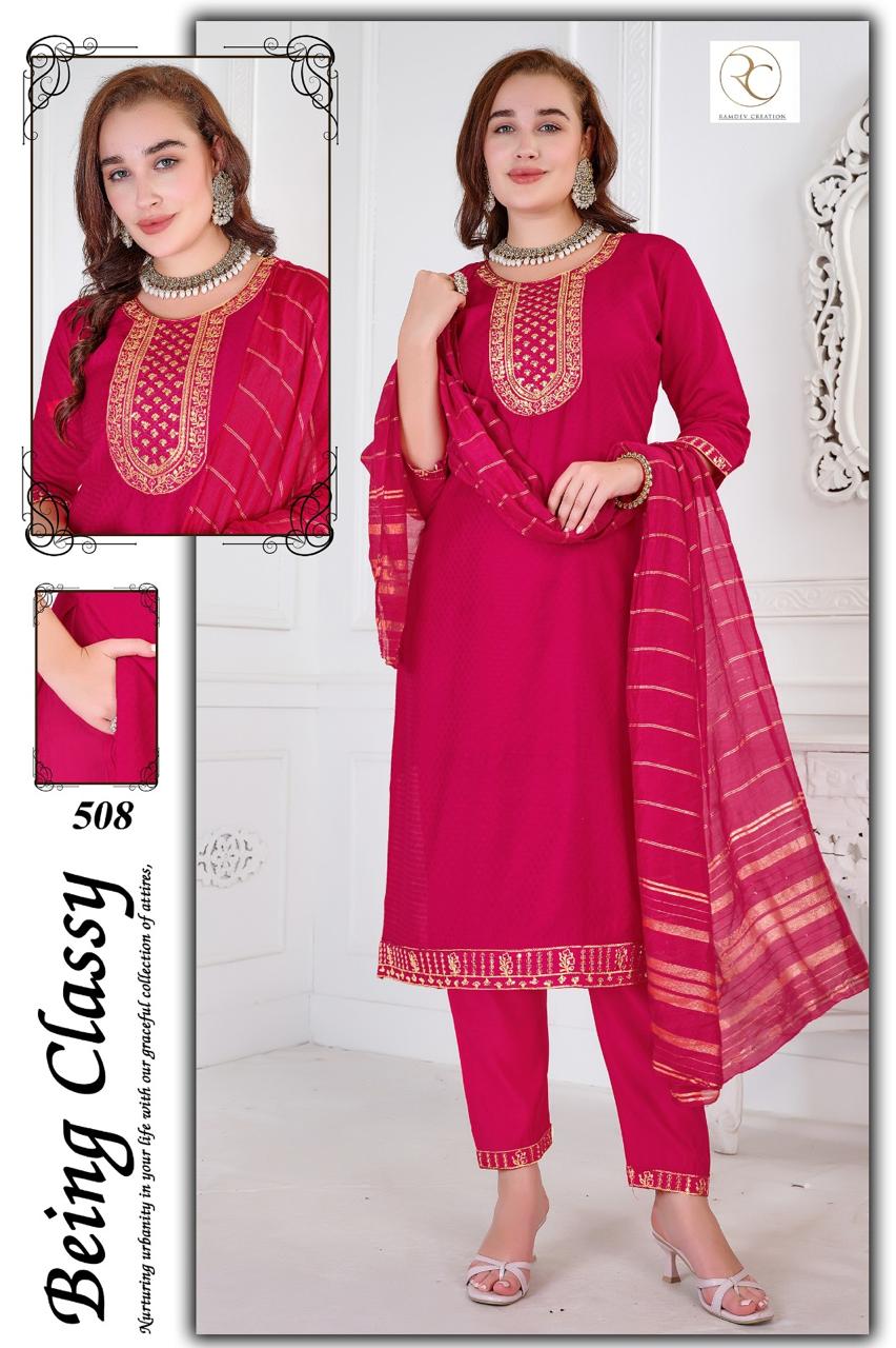 Gulnaaz Vol 2 Ramdev Creation Roman Readymade Pant Style Suits Wholesaler Gujarat