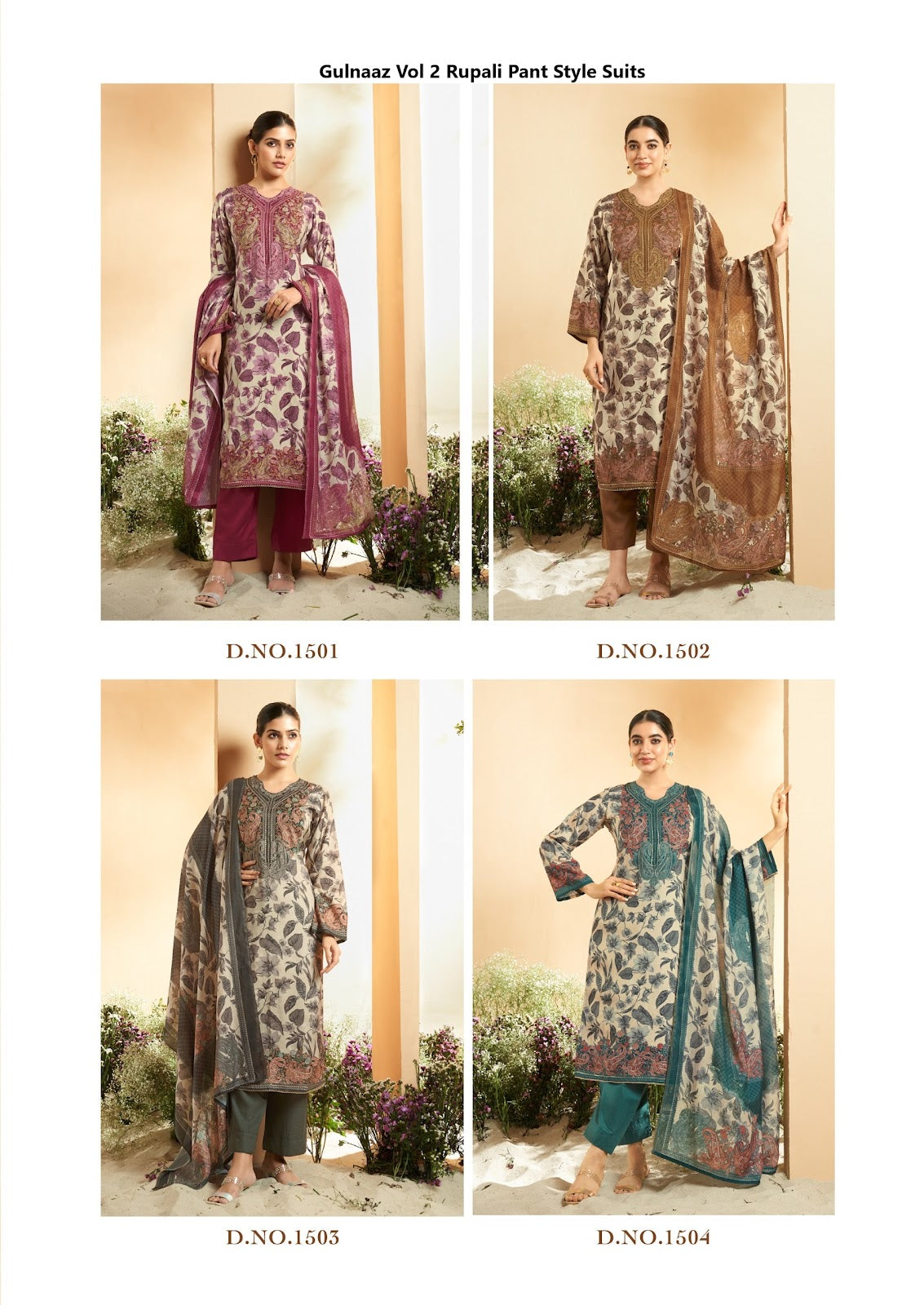 Gulnaaz Vol 2 Rupali Muslin Pant Style Suits Manufacturer India