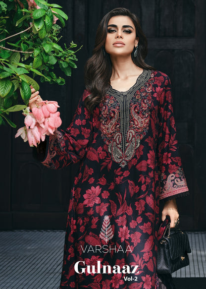 Gulnaaz Vol 2 Varsha Fashions Viscose Muslin Pant Style Suits Wholesaler